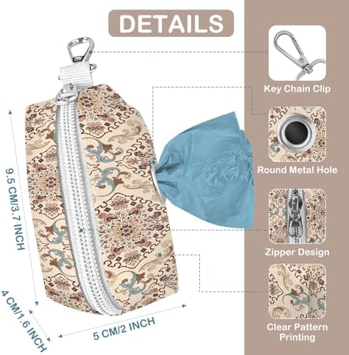 Dog Poop Bag Holder for Leashes with Zippered - Bohemian