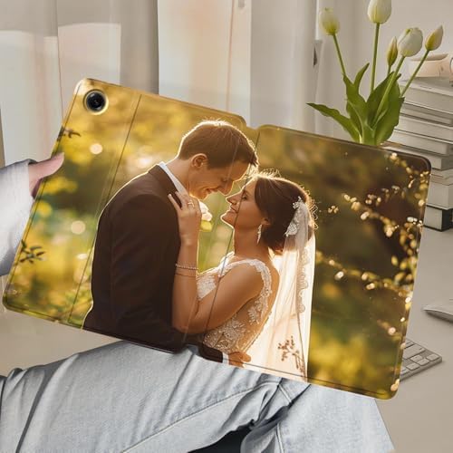 Custom Photo Personalized Flip Case for Samsung Galaxy Tab A9+/A9 Plus 11 inch(2023),Model Code: SM-X210/X215/X216, Samsung Galaxy Tablet Customized Picture Text Leather Stand Cover Protective Case