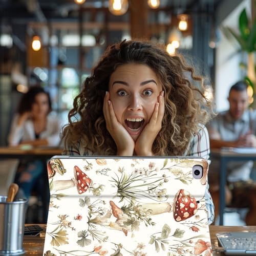 for Microsoft Surface Pro 11/10/9-13" 2024/2022 Tablet Case,Auto Wake/Sleep,Adjustable Stand Protective Cover - Watercolor Mushroom Frog