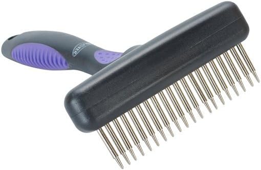Kruuse Buster Flexible Undercoat Rake for Dogs & Cats – 20 Short Pins for Gentle, Effective Grooming