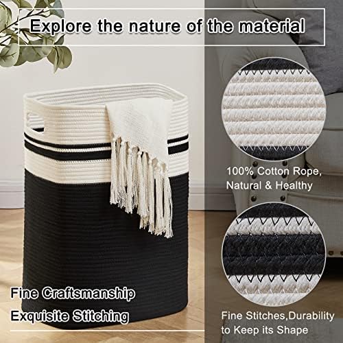 OIAHOMY Laundry Hamper Collapsible Laundry Basket Clothes Organizer Black