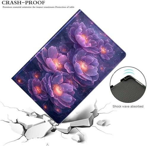 for Samsung Galaxy Tab A 8.0 2017(SM-T380/T385) Tablet Case,Premium Leather Folio Stand Auto Wake/Sleep,Multiple Viewing Stand,Lotus