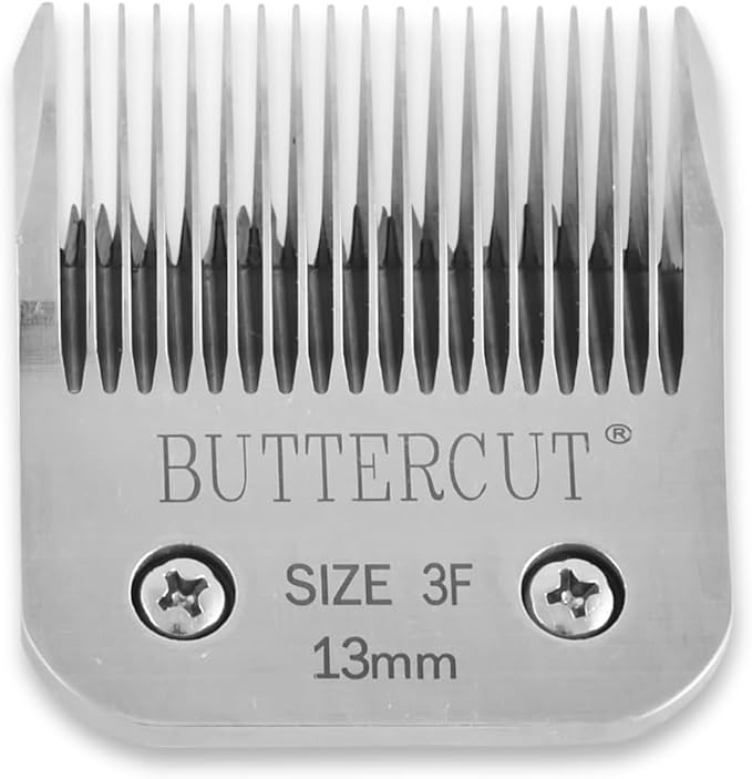 Geib Buttercut Detachable Replacement Dog Clipper Blade - Size 3F, Stainless Steel Long-Lasting Sharp Edges, 1/2-Inch Length, Compatible with Andis A5, Oster A5, Wahl KM10, Size-3F Dog Grooming Blade
