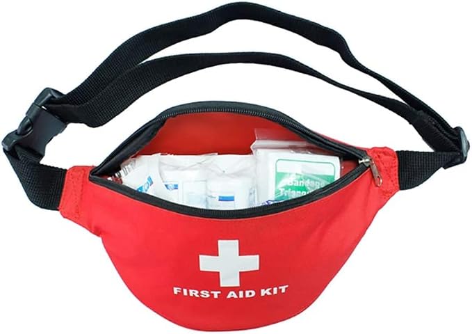 First Aid Empty Kit,Compact and Lightweight Waterproof First Aid Bag Empty with Zippered for Emergency at Home, Office, Car, Outdoors, Boat, Camping, Hiking(Bag Only) (2 Pack Fanny Pack)