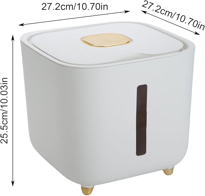 Rice Storage Container Large Stackable Lidded Household Food Storage Box | Food Container for Grains Flour Sugar Beans Cereal Dry Goods Nuts Medicinal Materials Pasta Coffee Lentils Kernels Herbs
