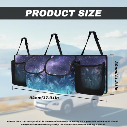 Coconut Tree Hanging Car Trunk Organizer Car Back Seat Storage Bag Auto Cargo Bag Collapsible Auto Interior Accessories for Sedans SUV Jeep Trucks MPV Van