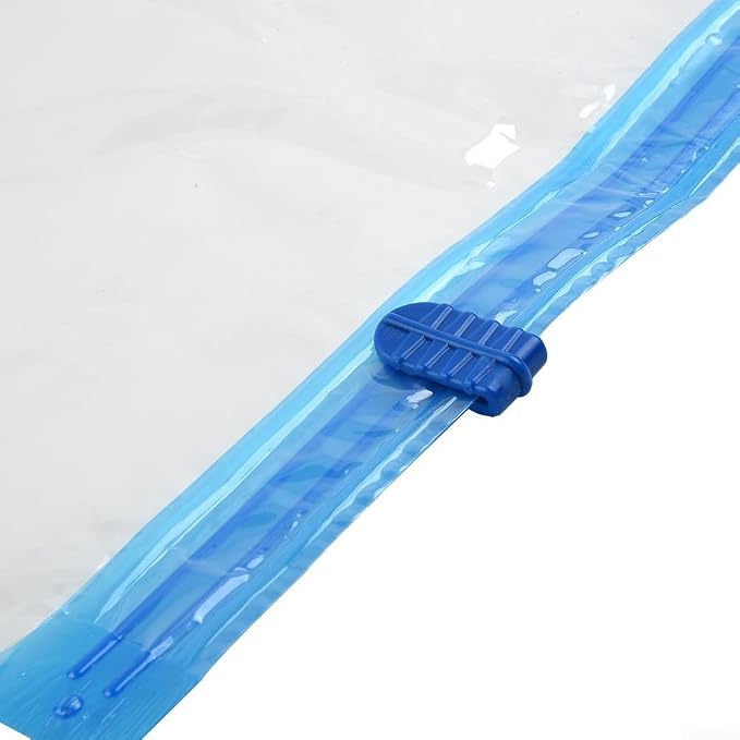Transparent Vacuum Storage Bags for Clothes, Folding Compressed Space Saving Organizers, Large Size for Comforters, Blankets, Pillows, Seasonal Clothing, 7 Wire Thickness(80x90cm)