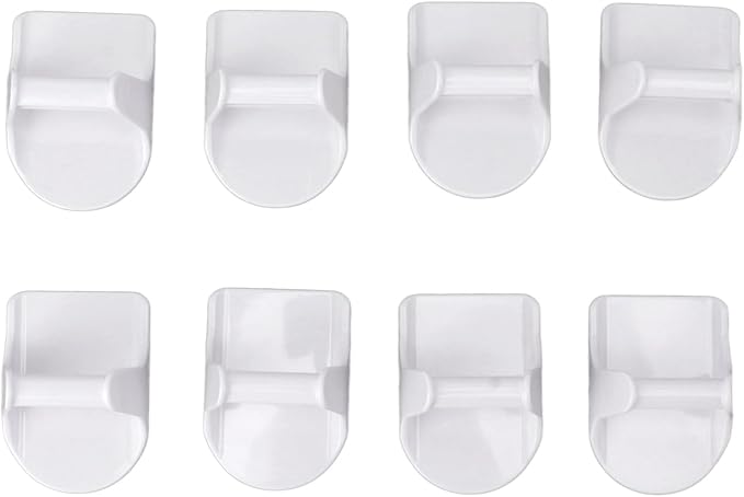 8 Pack Spray Bottle Holder Wall Mount with Strong Adhesive ABS Hanger for Cabinet Organization and Space Saving Storage