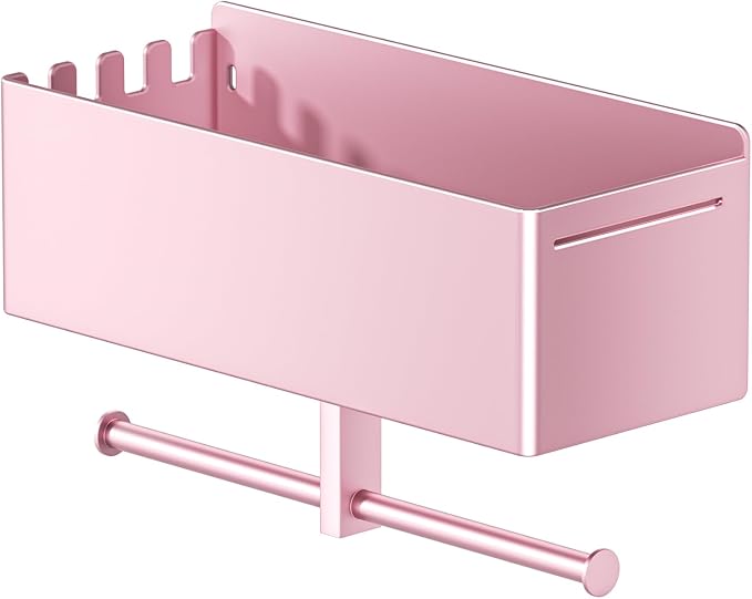 Dog Leash Holder for Wall, Dog Leash Hooks, Pet Stuff Organizer with Shelf Storage, Metal Key Holder, Leash Hangers Organizer Rack for Pet Collar, Toys, Treats, Poop Bag (Rose Gold)