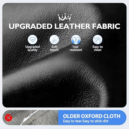 Hard Bottom Dog Car Seat Cover for Back Seat, PU Leather Extender