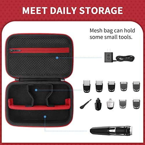 Yinke Travel Storage Case for Philips Norelco Multigroom Series 3000/5000, MG3740/40, MG5910/49 - Protective Organizer for Beard Trimmer, Attachments, Face & Ear Hair Trimmer, and Hair Clipper Shaver
