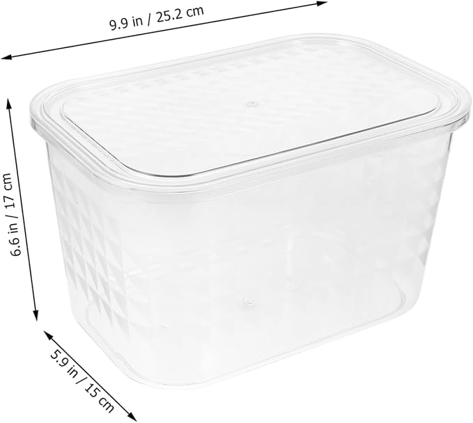Uonlytech Clear Desktop Book Storage Container with Lid Pet Organizer Box for Makeup Clothes and More for Home and Office Use