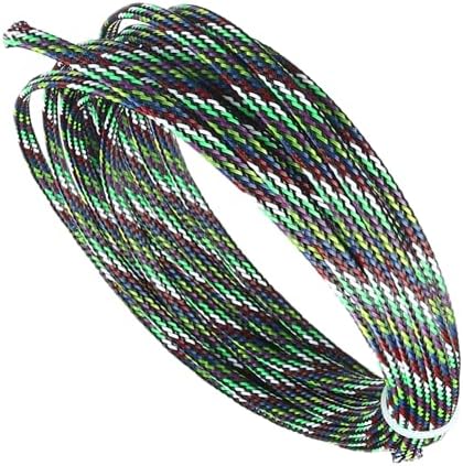 Jutagoss PET Expandable Braided Cable Sleeve, 16.4ft - 3/16 inch Multicolor Cable Management Sleeve, Wire Loom Tube Cord Protector for USB Cable, Power Cord, Audio Video and More, 1Pc