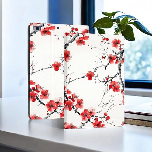 for Microsoft Surface Pro 8-13" 2021 Tablet Case,Auto Wake/Sleep,Adjustable Stand Protective Cover - Plum Blossom