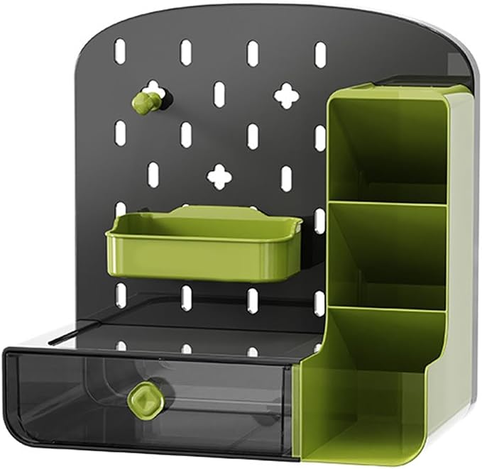 Portable Drawer Makeup Pen Organizers with Pegboard Designs PET Construction