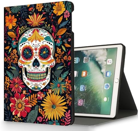 for Microsoft Surface Pro 7 Plus,Surface Pro 7/6/5/4 12.3" Tablet Case,Auto Wake/Sleep,Adjustable Stand Protective Cover - Day of The Dead Sugar Skull