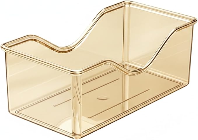 Divided Storage Box with Lid, PET Plastic Organizer for Desktop Drawers, Clear Compartments for Office Supplies Craft Jewelry (1 PC)
