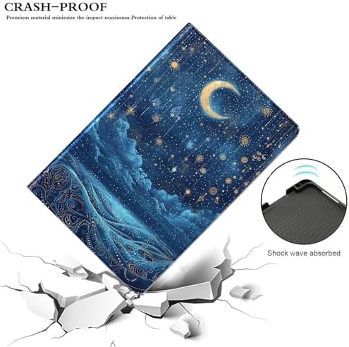 for Samsung Galaxy Tab A 10.1 Tablet Case 2016(SM-T580 T585 T587, Not for 2019 Model),Premium Leather Folio Stand Auto Wake/Sleep,Multiple Viewing Stand,Moon Starry Sky