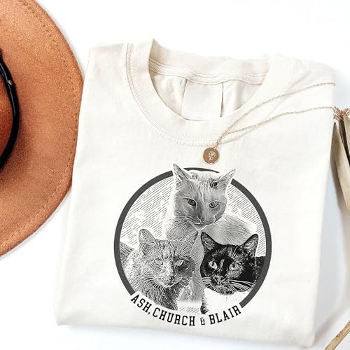 Chillever Personalized Dog Potrait Hoodie, Custom Photo Dog Mom Shirt, Sweatshirt, Gift for Dogs Cat Lovers