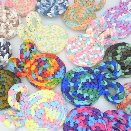 2 Pack Tshirt Yarn for Crochet,Rainbow T Shirt Soft Elastic Fabric Chunky Thick T-Shirt Crochet Yarn for Crocheting Knitting Beginner Hand Knitting Bag/DIY Craft/Home Decor 2 * 400G-Orange Green