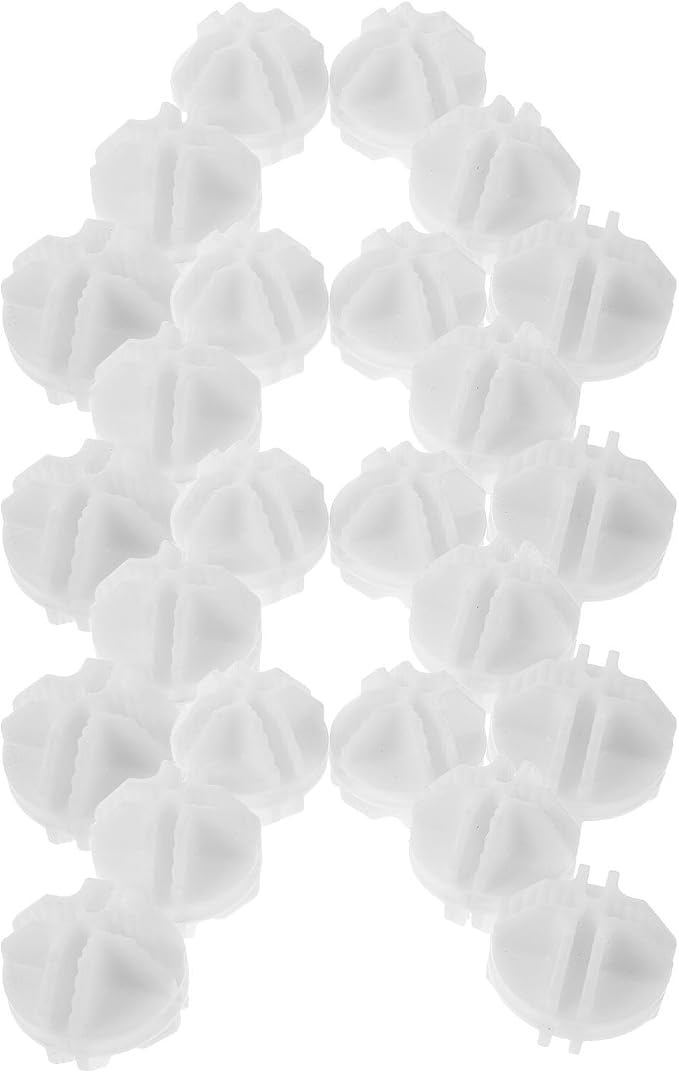 Angoily 24pcs Wire Cube Connectors: Pet Cage Fasteners for Playpen, DIY Home Storage Solutions, White Modular Buckles for Dog Crates and Cabinets
