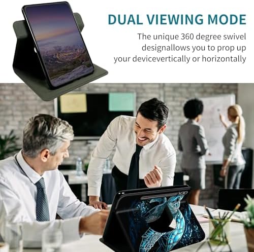 Case for Samsung Galaxy Tab S8 2022/S7 2020 11 Inch, 360 Degree Rotating Stand with Multi-Angle Vertical & Horizontal Viewing Shockproof Protective Shell for Women Men, Blue Black Turtle