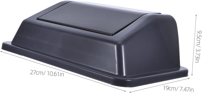 OSALADI Plastic Swing Lid Replacement for 10l Waste Bin, Rectangle Garbage Can Cover and Hygienic Maintenance, Suitable for Public Areas and Pet Food Storage
