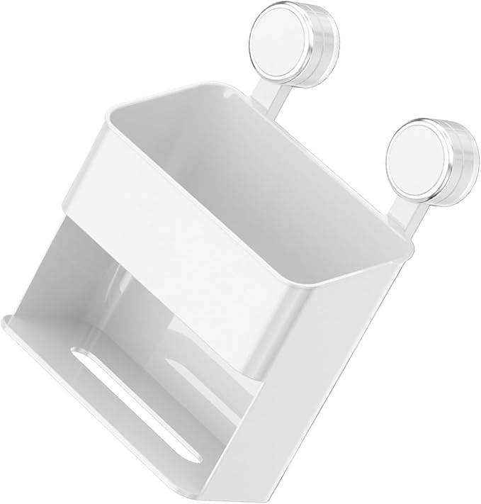 Shower Suction Cup Wall Mounted Bathroom Shelf Drillless PET ABS Storage PET ABS Shower Storage Rack Suction Shelf for Toiletries Portable Bathroom Wall Rack Accessories Hygienic Organizers