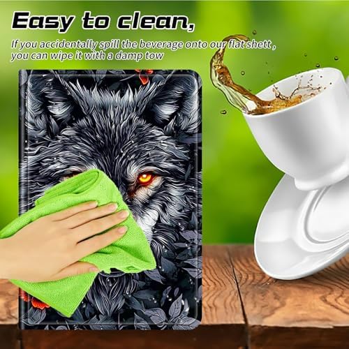 Universal Tablet Case for T-Mobile Revvl Tab 2 10.1" Model:9185W 2025/Revvl Tab 5G 10.36" 2023, 360 Degree Rotating Kickstand Protective Stand PU Leather Shell Cover for 9"-10.5", Grey Wolf