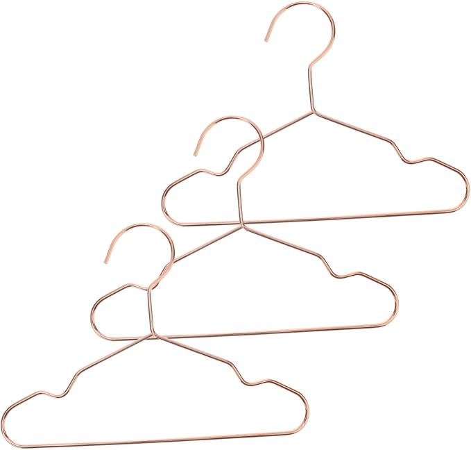 3pcs Dog Clothing Hangers Sturdy Iron Pet Apparel Organizers for Neat and Space-Saving Storage for Dog Clothing and Accessories Finish Thickness