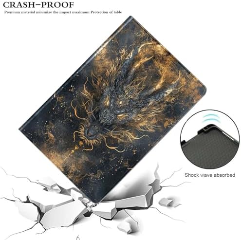 for Samsung Galaxy Tab S9 Plus/S9 FE Plus 5G 12.4 Inch 2023 Tablet Case,Premium Leather Folio Stand Auto Wake/Sleep,Multiple Viewing Stand,Dragon Head