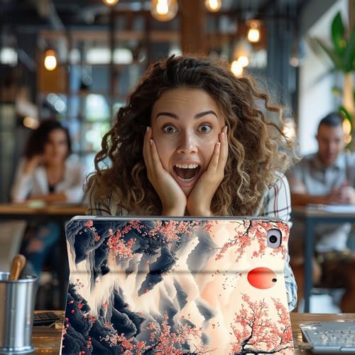 for Microsoft Surface Pro 8-13" 2021 Tablet Case,Auto Wake/Sleep,Adjustable Stand Protective Cover - Chinese Style Landscape