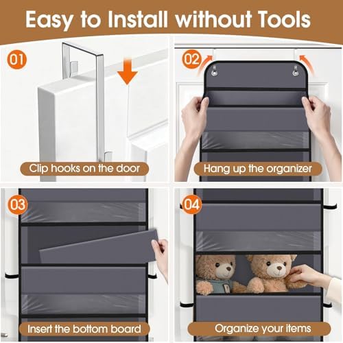 Over The Door Organizer Storage behind Door Hanging Organizer for Nursery