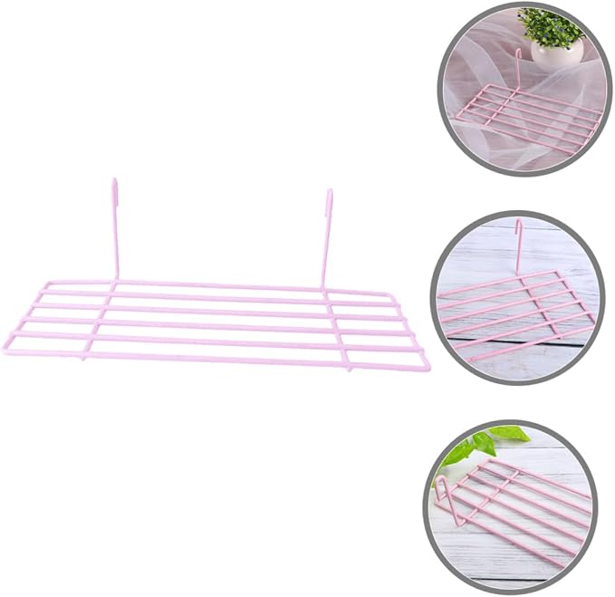 Wear-Resistant Iron Wall Grid Parrot Stand Bird Cage Platform for Small to Birds Wall Accessory with Surface and Display Easy Install