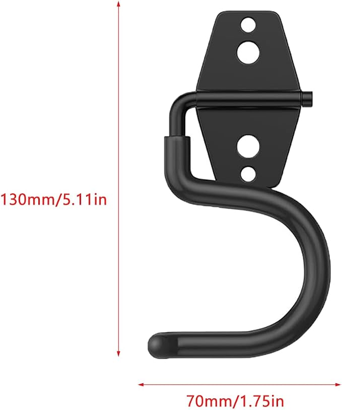 2 Pack Broom Holder Wall Mount Heavy Duty Mop Hanger with Screws Anchors Stand-Alone Hook Handle Grabber Gripper Organizer for Garage Storage Cleaning Tools Mops Garden Hammer Shovel