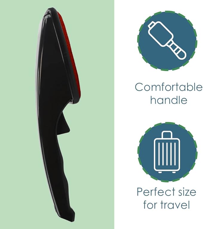 Lint Remover for Pet Hair (2 Pack), by Home Basics: Swiveling Lint Brushes for Clothes and Furniture | Plastic Garment Brush (Red)