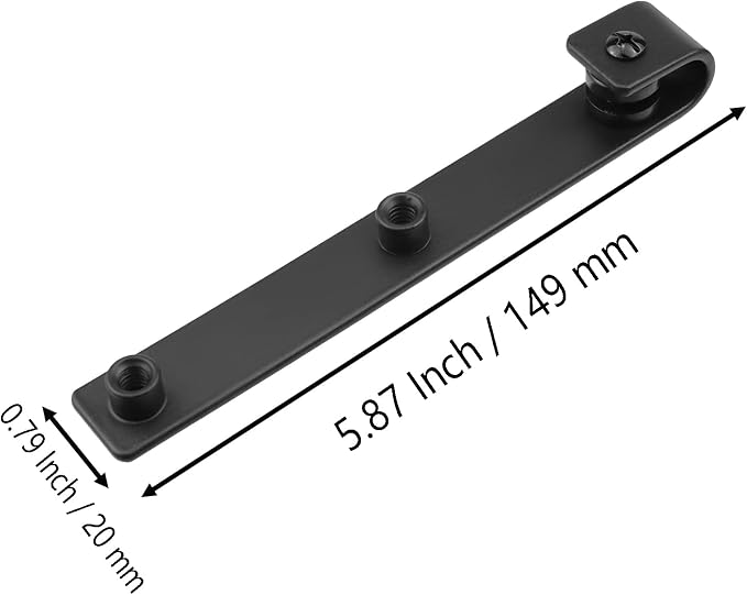 Sliding Barn Door Handles, Heavy Duty Mini J Shape Hanger, 4Pcs | High-Strength Carbon Steel, Black Powder Coated Surface, for Cabinets, TV Stand, Pet Houses, Closets