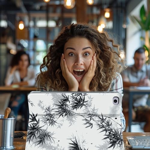 for Microsoft Surface Go 4/3/2/1-10.5" 2021 Tablet Case,Auto Wake/Sleep,Adjustable Stand Protective Cover - Bamboo Ink Painting