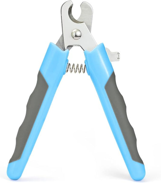 WePet Pet Nail Clippers U07.3, Professional Claw Trimmer, Scissor for Cats, Dogs, Puppies, Kittens, Hamsters, Rabbits and Small Animals, Sharp, Safe, M, Grey/Blue