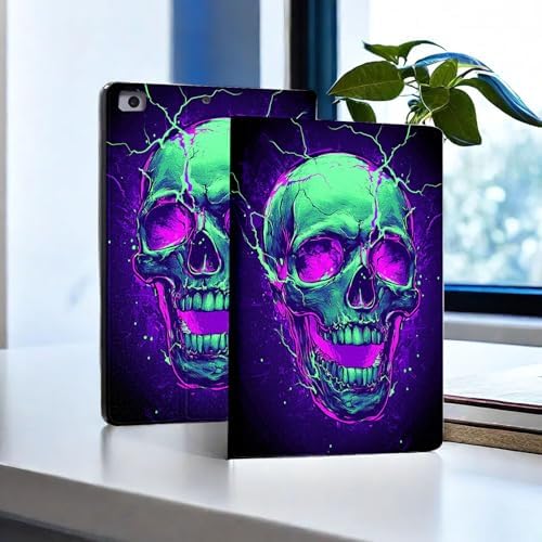 for Microsoft Surface Pro 7 Plus,Surface Pro 7/6/5/4 12.3" Tablet Case,Auto Wake/Sleep,Adjustable Stand Protective Cover - Skull