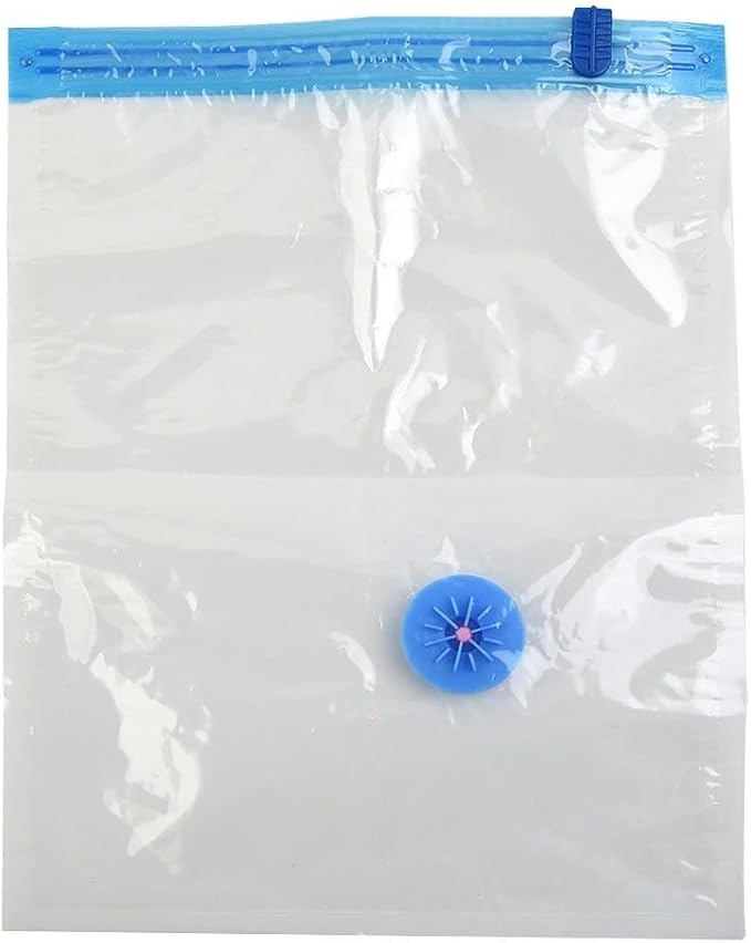 Transparent Vacuum Storage Bags for Clothes, Folding Compressed Space Saving Organizers, Large Size for Comforters, Blankets, Pillows, Seasonal Clothing, 7 Wire Thickness(100x120cm)