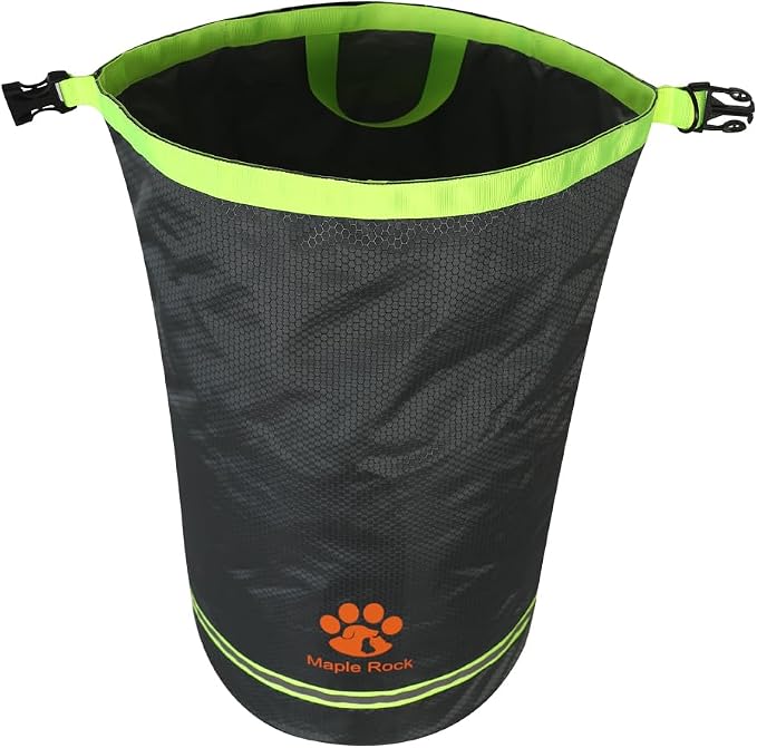Dog Food Travel Bag - 84 Cups/26 lbs Capacity | Leak-Proof, Water-Resistant Dog Food Storage Container for Travel, Camping, RV & Outdoor | Collapsible, Easy-to-Clean Kibble Bag (Grey)