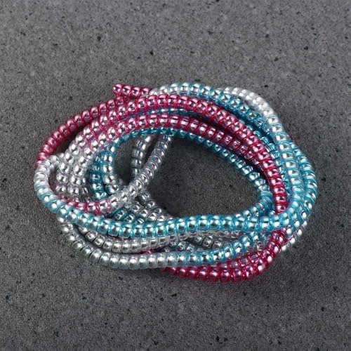 Generic Spiral Cable Protector, 1.4M Data Cable Protective Sleeve Flexible Cable Wire Protective Cover for Phone Charge Cable(pink Silver), Medium, Transparent
