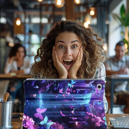for Microsoft Surface Pro 8-13" 2021 Tablet Case,Auto Wake/Sleep,Adjustable Stand Protective Cover - Dream Butterfly Waterfall