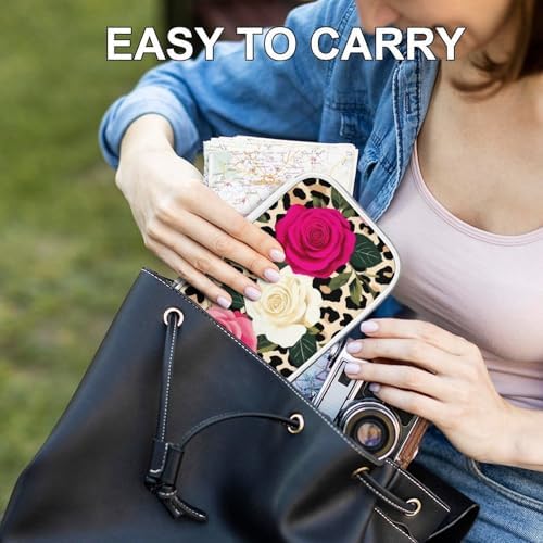 Women's Simple Thin Pencil Case Waterproof And Portable Perfect Organizer Box Animal Rose Flowers Cheetah Leopard Print Floral