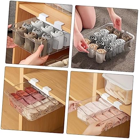 Type Socks Organizer Box Dividers Multi-functional Storage for Underwear Socks Items Design for Easy Visibility Closet Drawer
