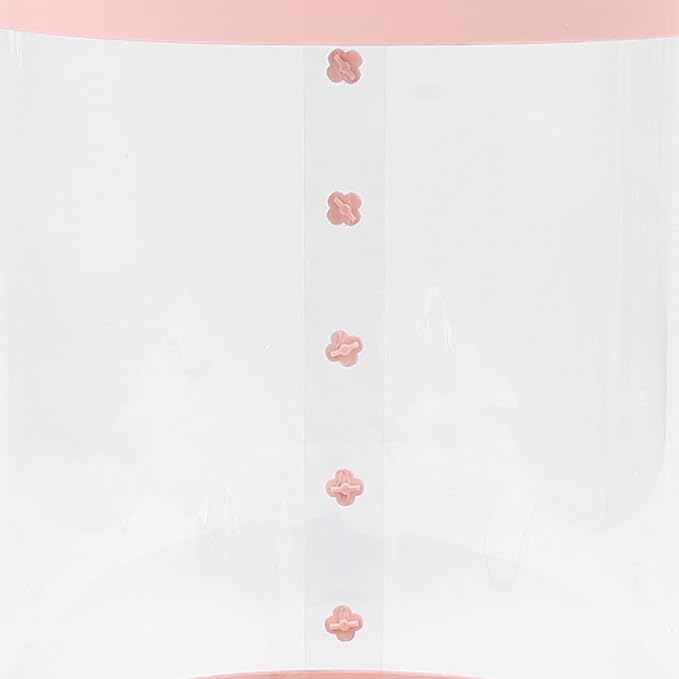 Stuffed Animal Storage Tube 130cm Large Capacity Transparent Plush Toy Display Bucket Organizer for Playroom Bedroom (Pink)