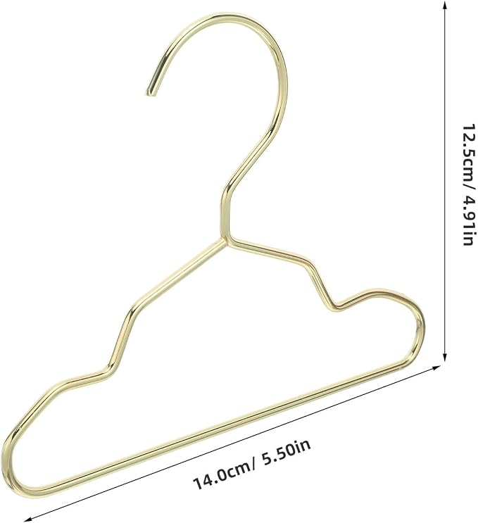 10PCS Metal Pet Clothes Hangers - Mini Grooved Hangers - Closet Organizer Rack for Small Dog Cat Apparel Outfits Drying Storage Nursery and Grooming Salon 15cm/5.9''