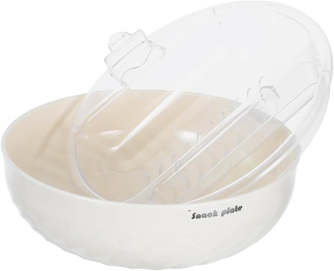 LABRIMP Double-layer Fruit Storage Bowl with Phone Stand Snack Organizer for Countertop for Dry Fruits and Pistachios Easy to Clean and Space-efficient Design
