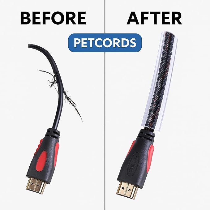 PetCords Dog and Cat Cord Pet Protector 10 FT, Protects Your Pets Through Insulated Cables up to 10ft, Pet and Critter Safety Device, Unscented, Odorless, Made and Designed in The USA